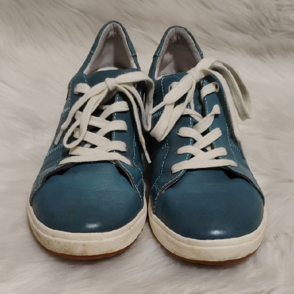 Josef Seibel Blue/White Sneakers Classic Low-Top Design Sz.38/8 - Picture 4 of 12